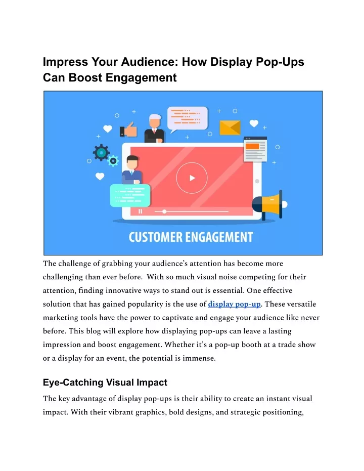 impress your audience how display