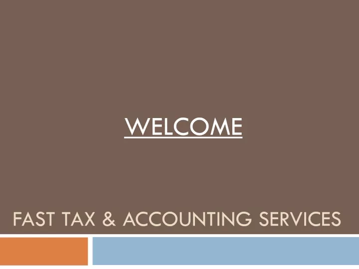 fast tax accounting services