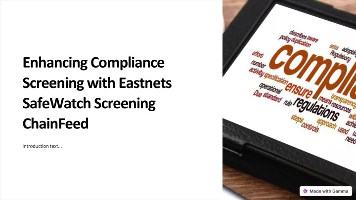 enhancing compliance screening with eastnets
