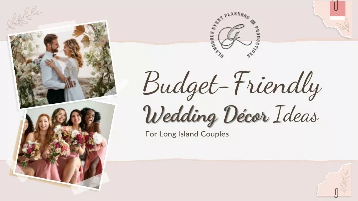 budget friendly wedding d cor ideas