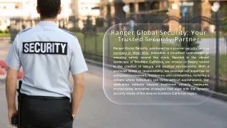 Ranger Global Security - Your Trusted Security Partner