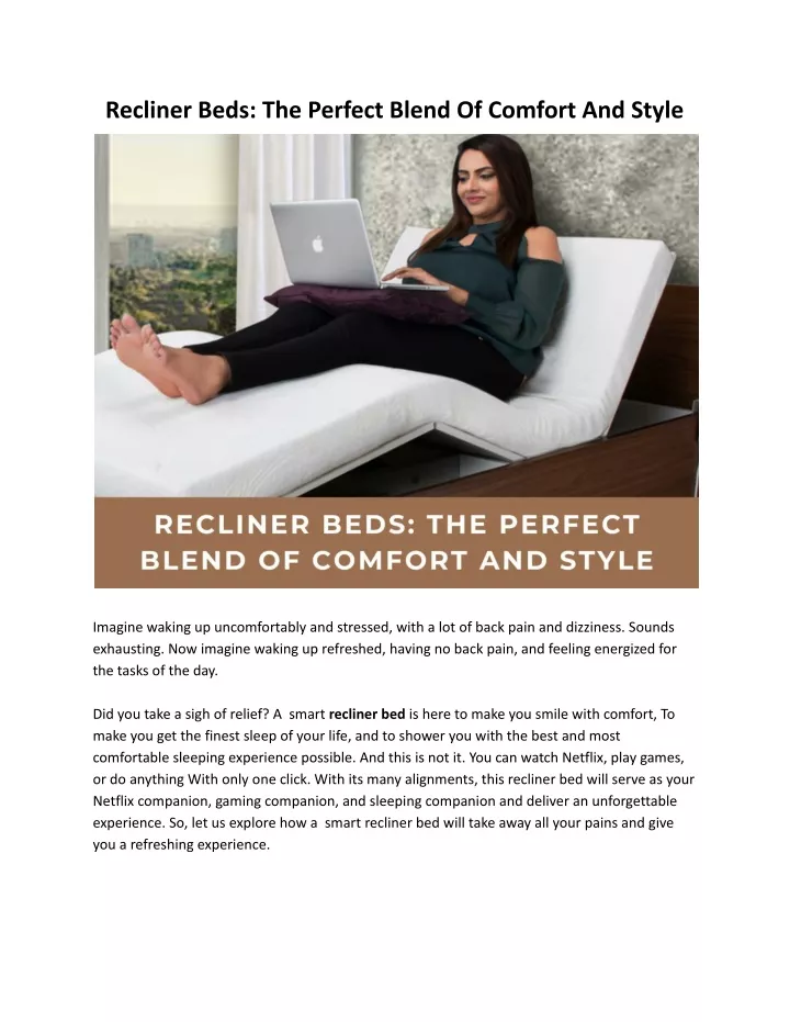 recliner beds the perfect blend of comfort