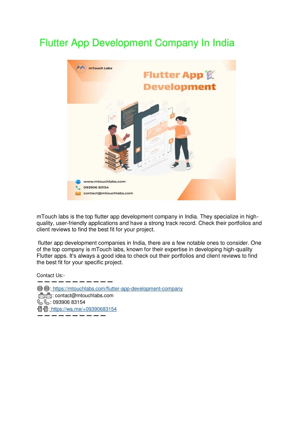 PPT - Flutter App Development Company In India pdd1 PowerPoint ...