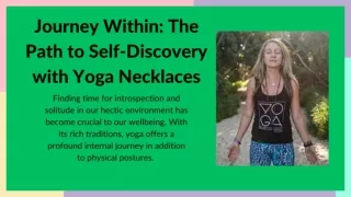 Journey Within: The Path to Self-Discovery with Yoga Necklaces