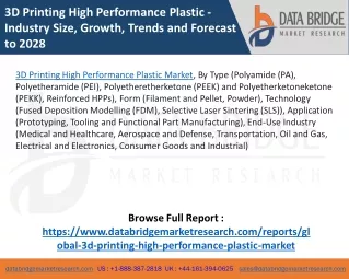 3d printing high performance plastic industry