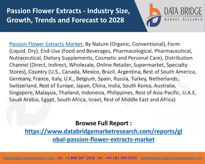 passion flower extracts industry size growth