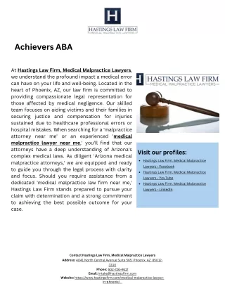 Hastings Law Firm, Medical Malpractice Lawyers