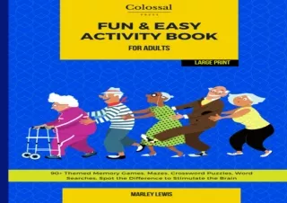 ⚡DOWNLOAD Fun & Easy Activity Book for Adults - Play Alone Memory Games Workbook