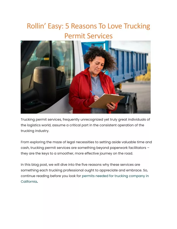 rollin easy 5 reasons to love trucking permit