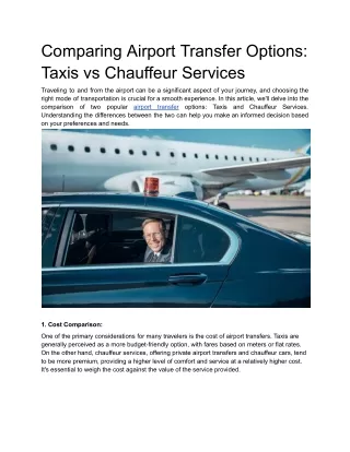 comparing airport transfer options taxis