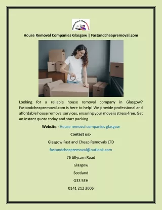 house removal companies glasgow