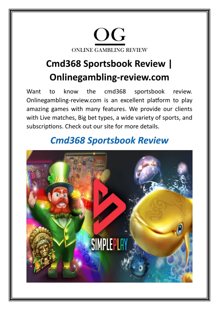 cmd368 sportsbook review onlinegambling review com