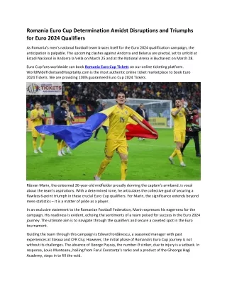 28N-Romania Euro Cup Determination Amidst