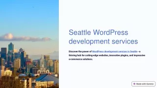 WordPress development services in Seattle