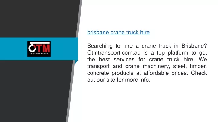 brisbane crane truck hire searching to hire