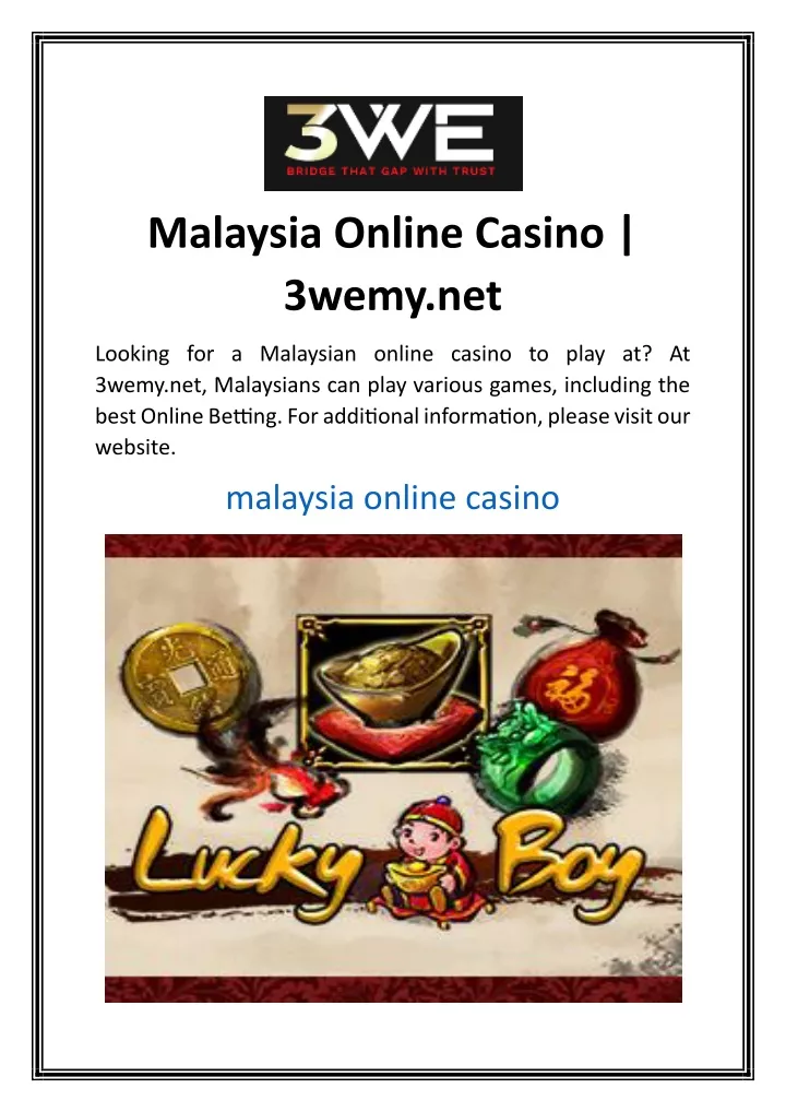 malaysia online casino 3wemy net