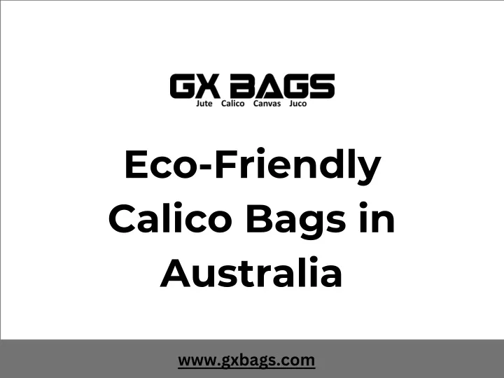 eco friendly calico bags in australia