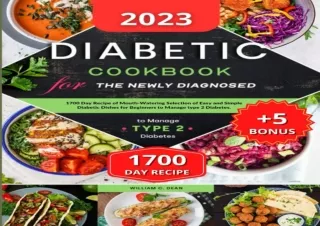 EPUB ✔READ Diabetic Cookbook for the Newly Diagnosed: 1700 Day Recipe of Mouth-W