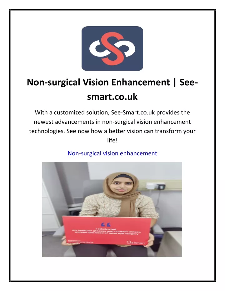 non surgical vision enhancement see smart co uk