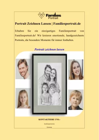 Portrait Zeichnen Lassen  Familiesportrait.de