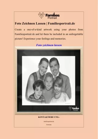 Foto Zeichnen Lassen  Familiesportrait.de