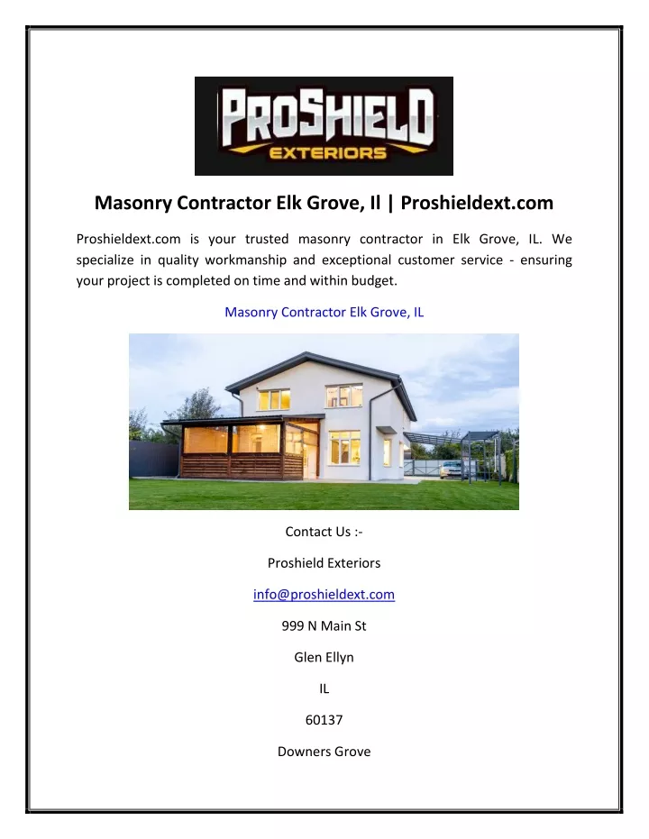 masonry contractor elk grove il proshieldext com