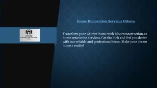 Home Renovation Services Ottawa