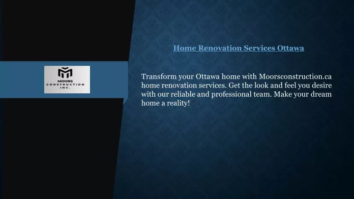 home renovation services ottawa