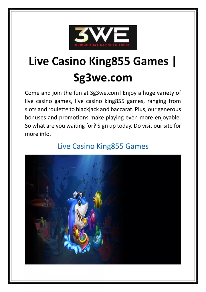 live casino king855 games sg3we com