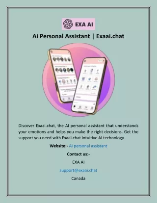 Ai Personal Assistant  Exaai.chat