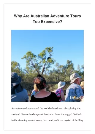 Why Are Australian Adventure Tours Too Expensive?