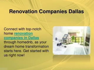 Renovation Companies Dallas