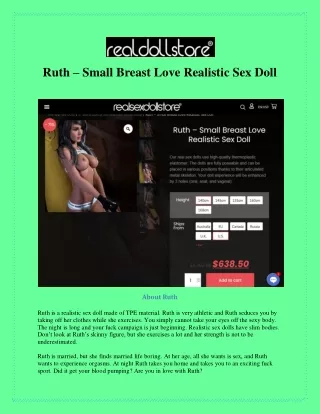 Ruth – Small Breast Love Realistic Sex Doll