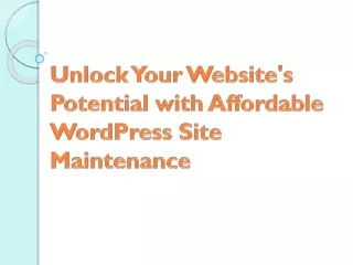unlock your website s potential with affordable wordpress site maintenance