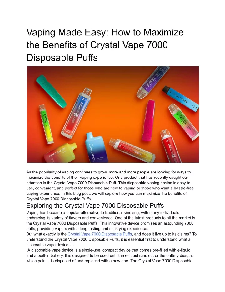 vaping made easy how to maximize the benefits