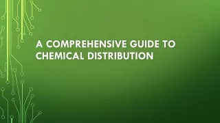a comprehensive guide to chemical distribution