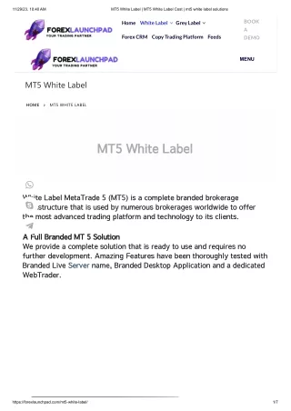 MT5 White Label, mt4 grey label