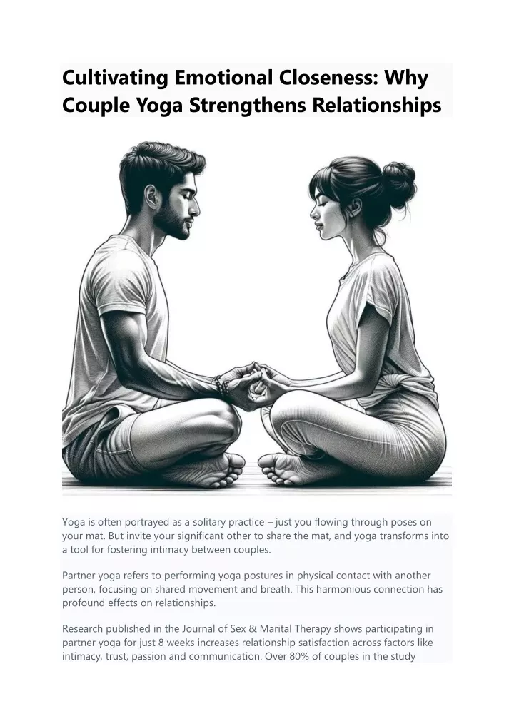 cultivating emotional closeness why couple yoga