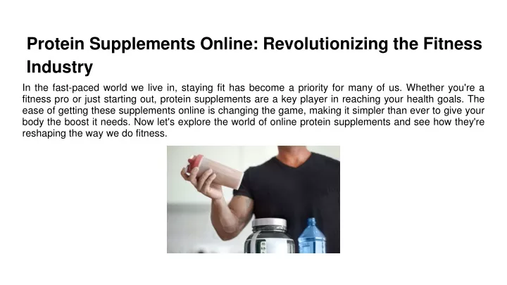 protein supplements online revolutionizing the fitness industry