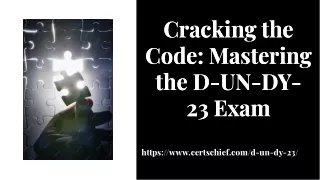 Unlock Success with d-un-dy-23 Exam: Comprehensive PDF Dumps