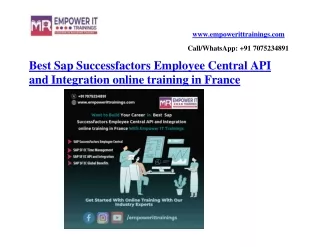 best sap successfactors employee central api and integration online training in france