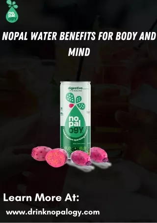 Nopal Water Benefits for Body and Mind