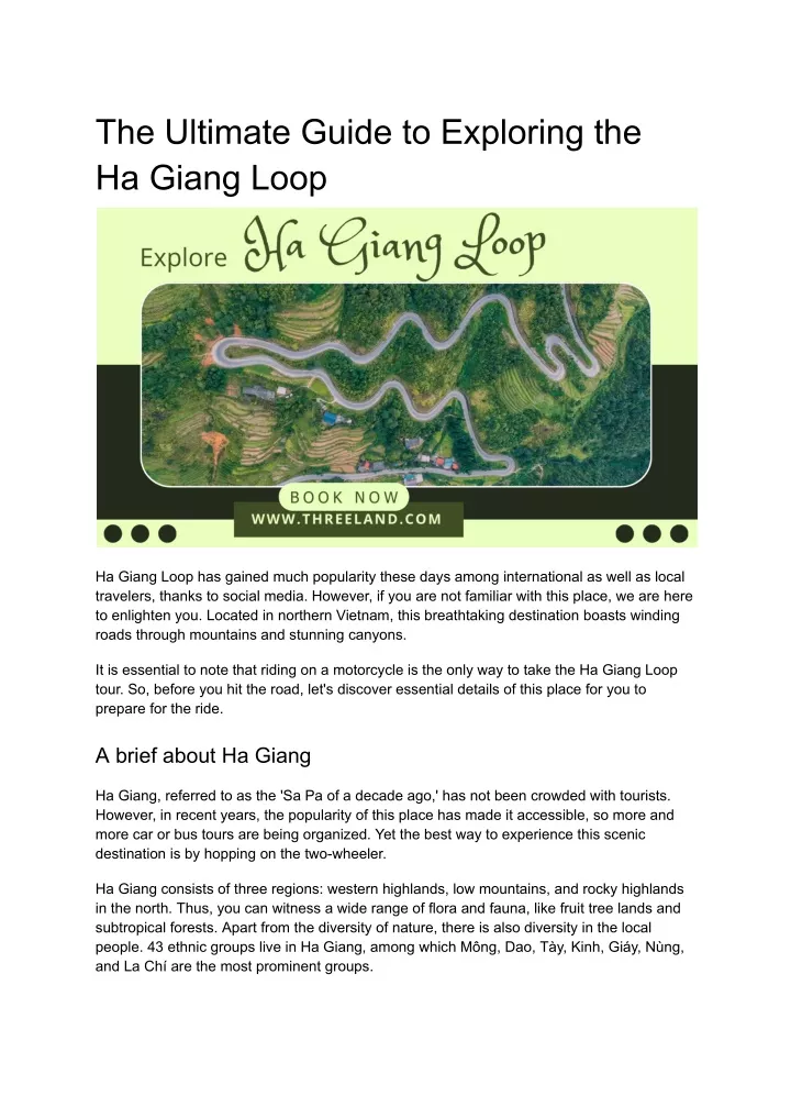 the ultimate guide to exploring the ha giang loop