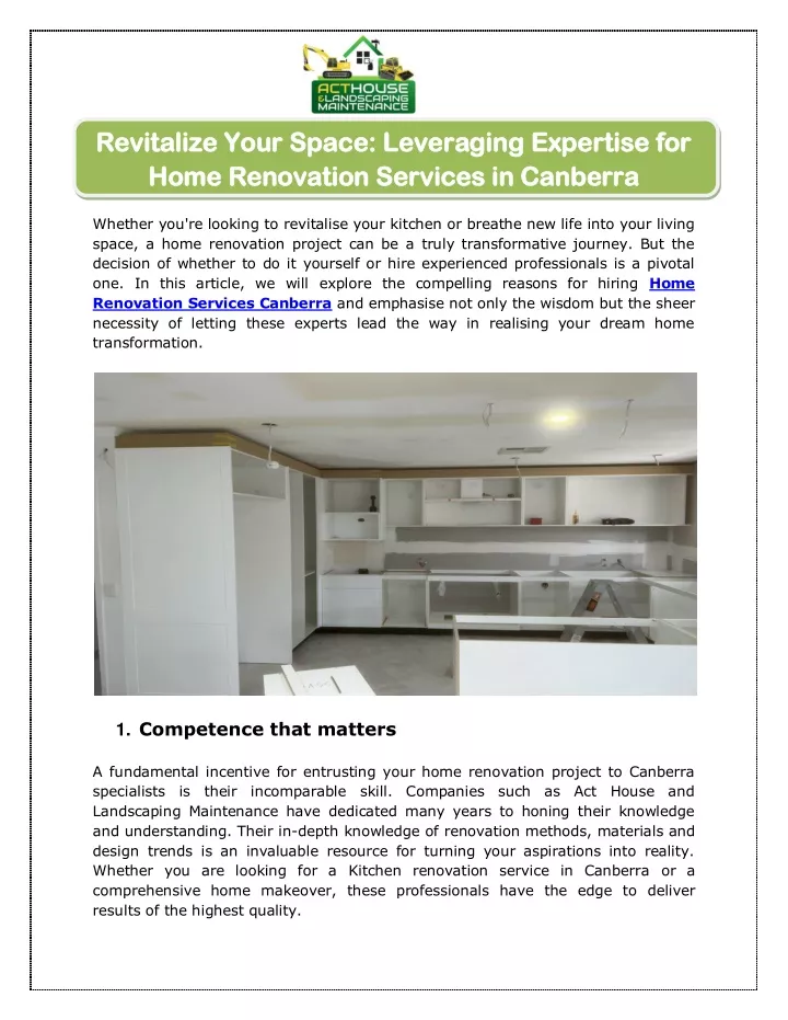 revitalize your space leveraging expertise