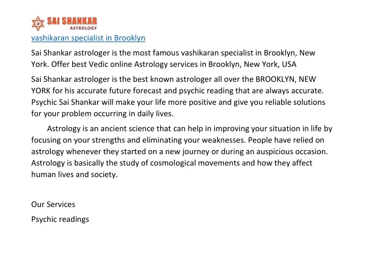 vashikaran specialist in brooklyn