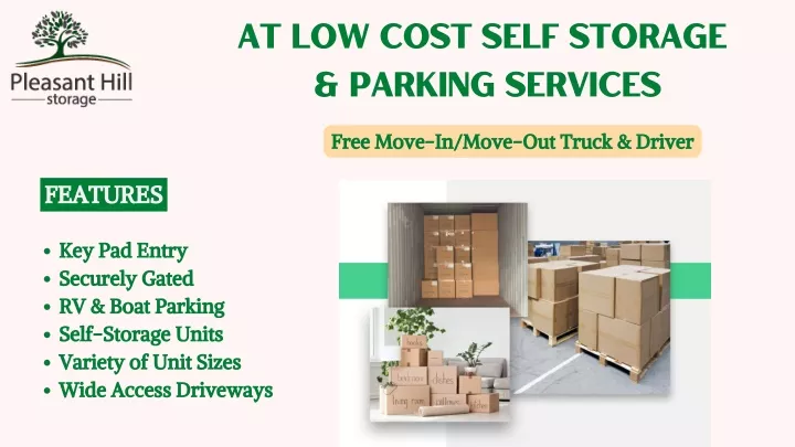 at low cost self storage parking services