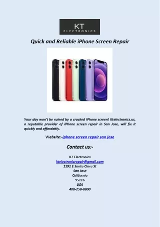Quick and Reliable iPhone Screen Repair