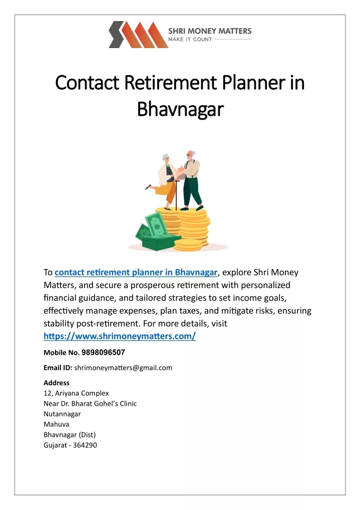 contact retirement planner in contact retirement