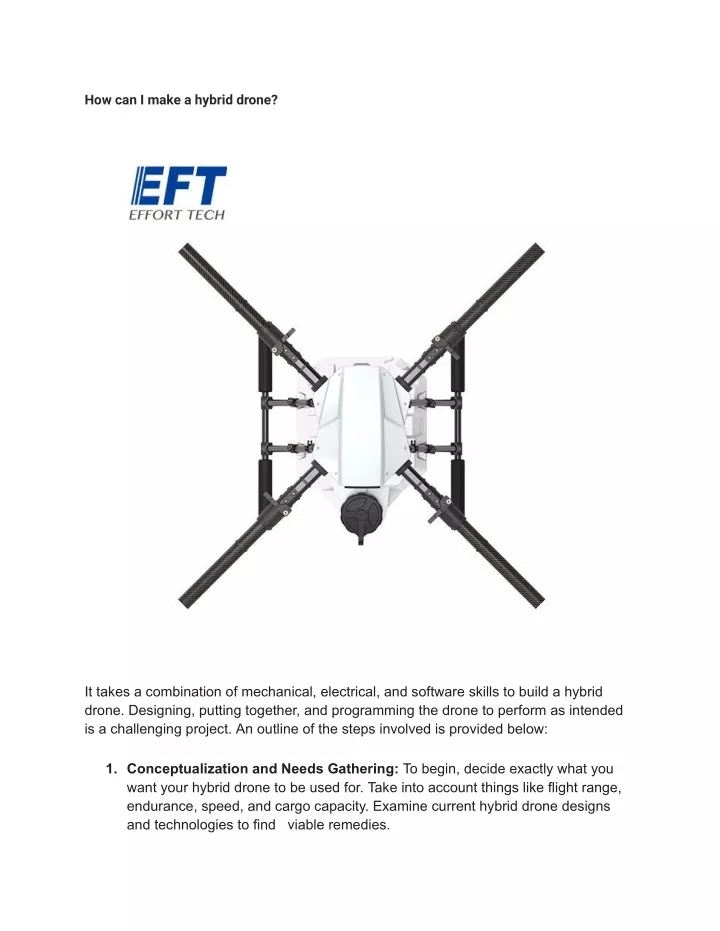 how can i make a hybrid drone