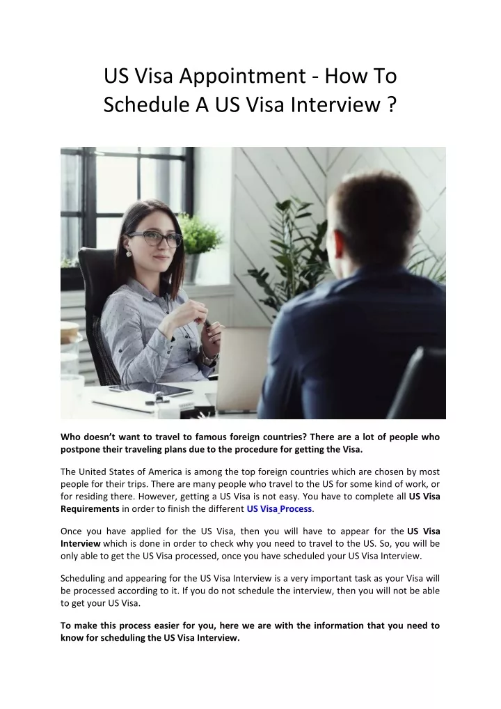 us visa appointment how to schedule a us visa